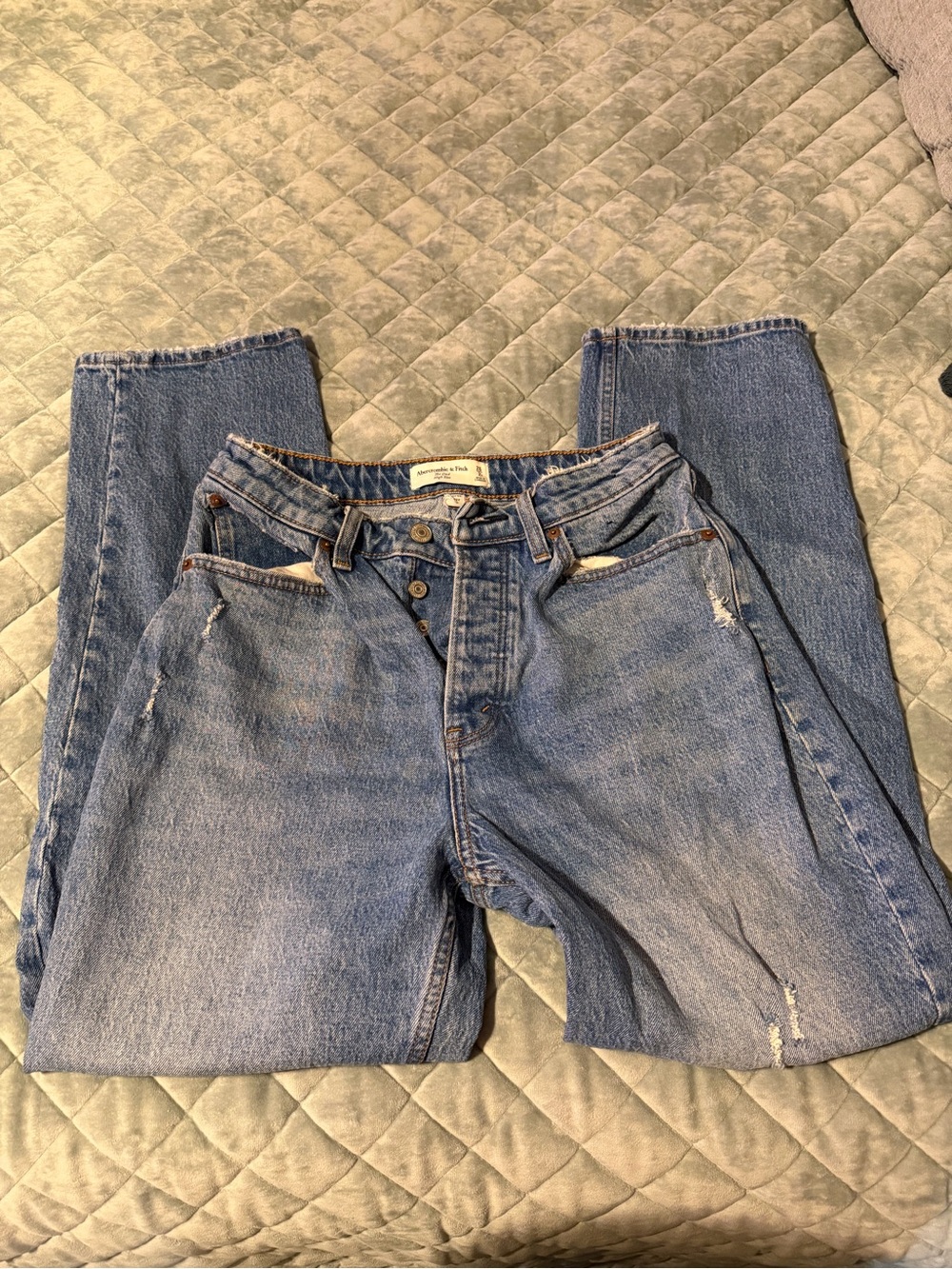 Abercrombie & Fitch Light Wash Button-Fly Jeans - size 2